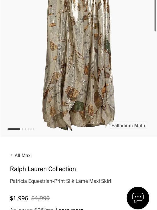 Patricia Equestrian-Print Silk Lamé Maxi Skirt